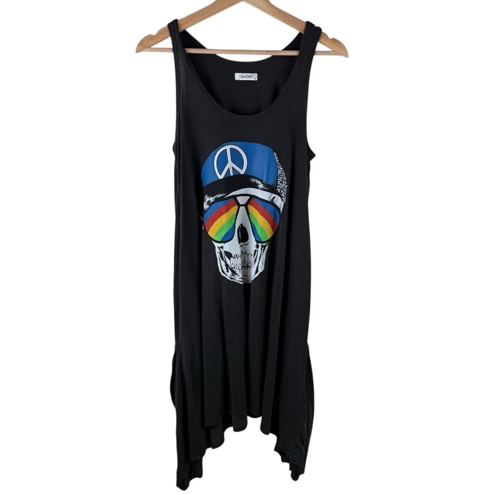 Lauren Moshi Skull Graphic Midi Dress Size XS - Picture 4 of 9